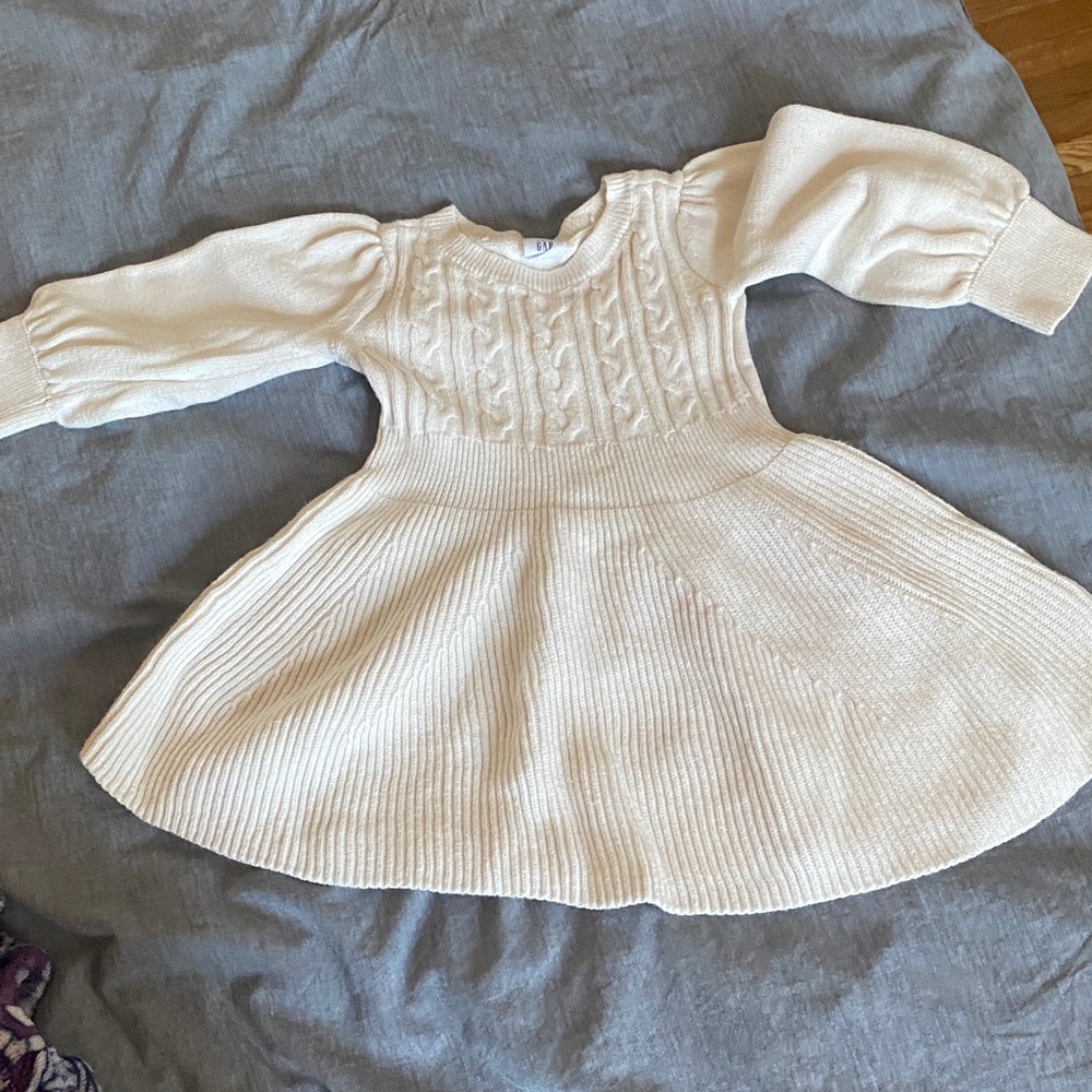 GAP Ivory Knit Baby Dress